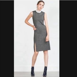 Zara Grey Sleeveless Knit Dress